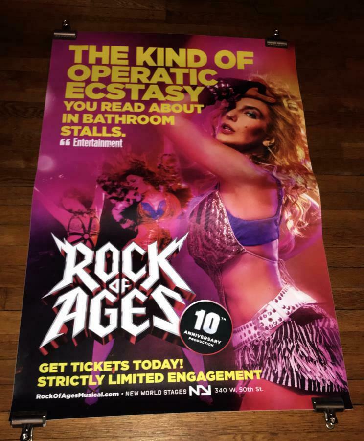 Rock Of Ages 10th Anniversary Broadway Ny Nyc  4ft Subway Poster #1 2019