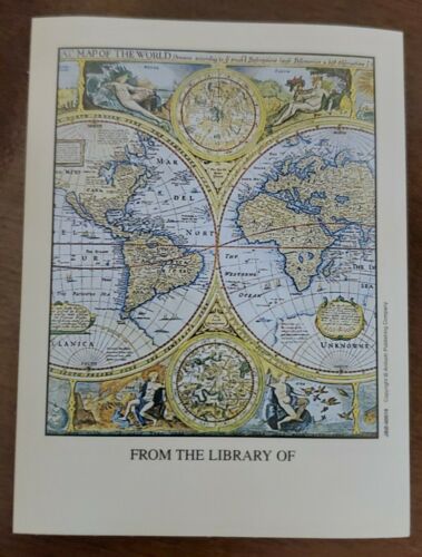 Antioch Bookplate, Map Of The World