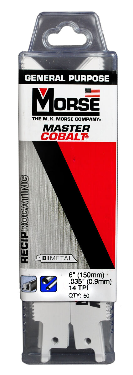 Mk Morse Master Cobalt Reciprocating Saw Blade 6"x3/4" 14tpi Rb614t50 (50 Pack)