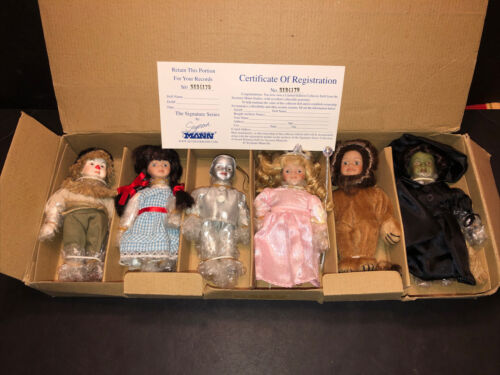 Wizard Of Oz 6 Doll Ornaments Set Seymour Mann Signature Series W/ Witch & Coa