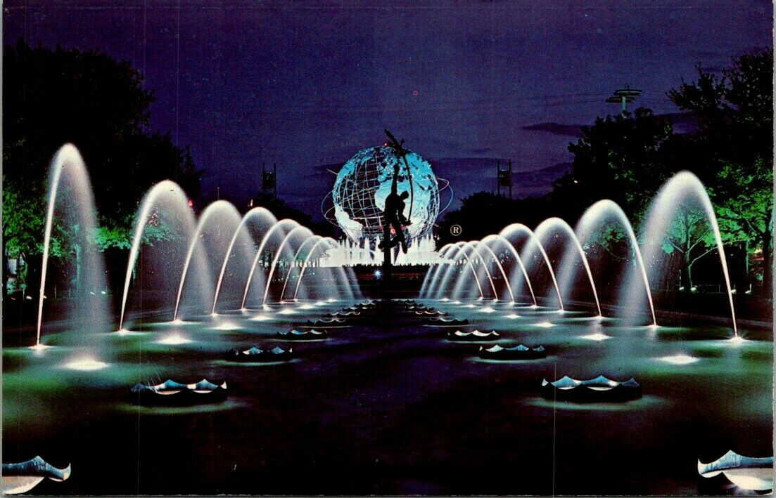 Postcard Unisphere New York Worlds Fair 1964 65