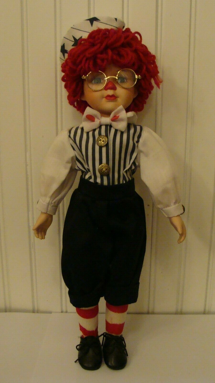 Seymour Mann American Sweethearts Andy Wearing Glasses Porcelain Doll 15" Tall