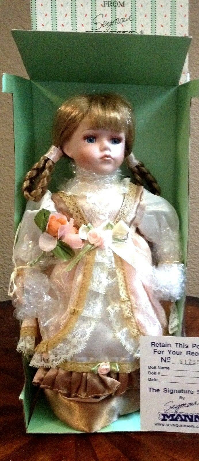 Seymour Mann Connoisseur Collection Porcelain Dolls "cissy" Doll With Stand