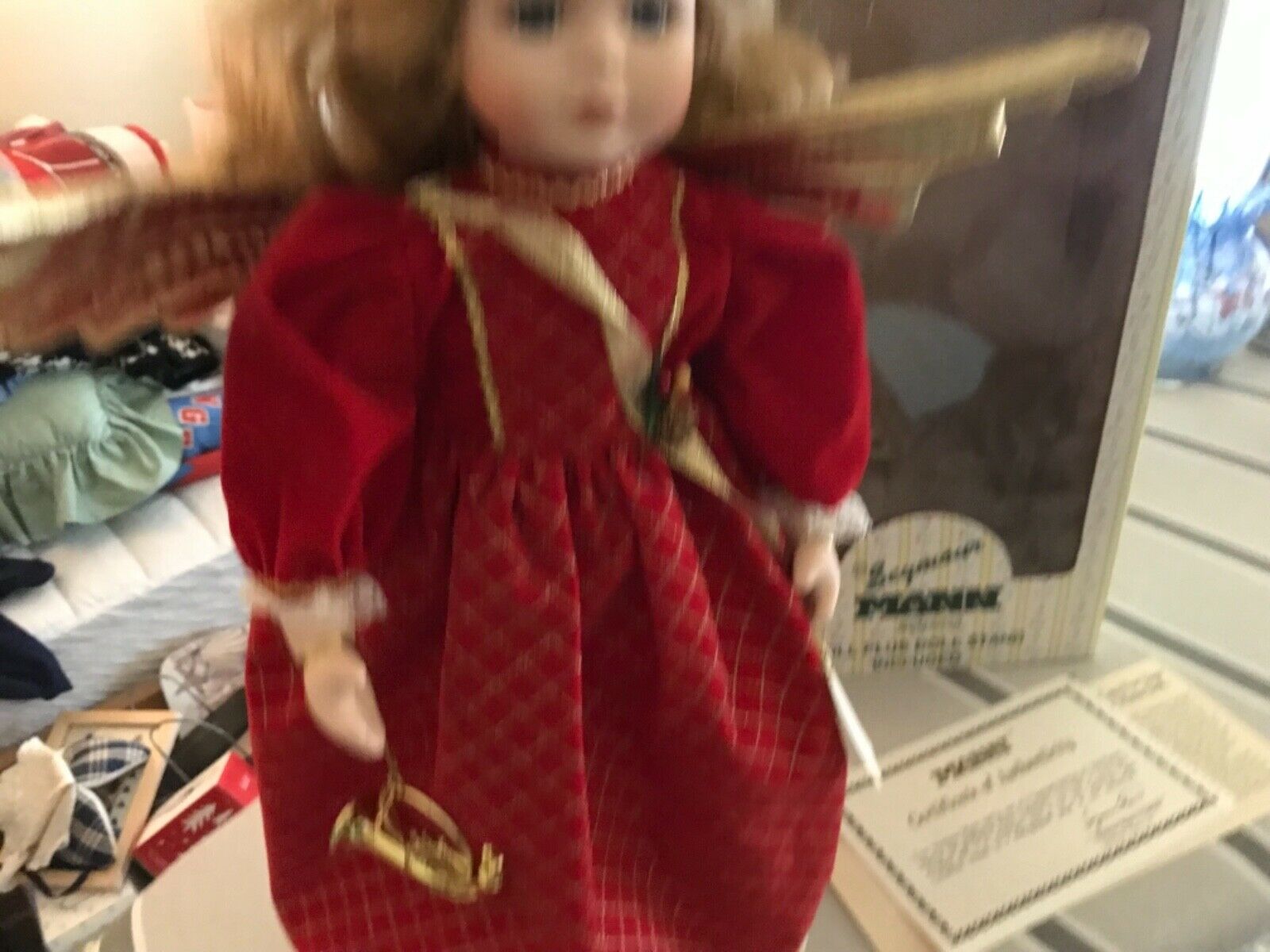 Seymour Mann Connoisseur Collection Angelina  porcelain Doll In Original Box