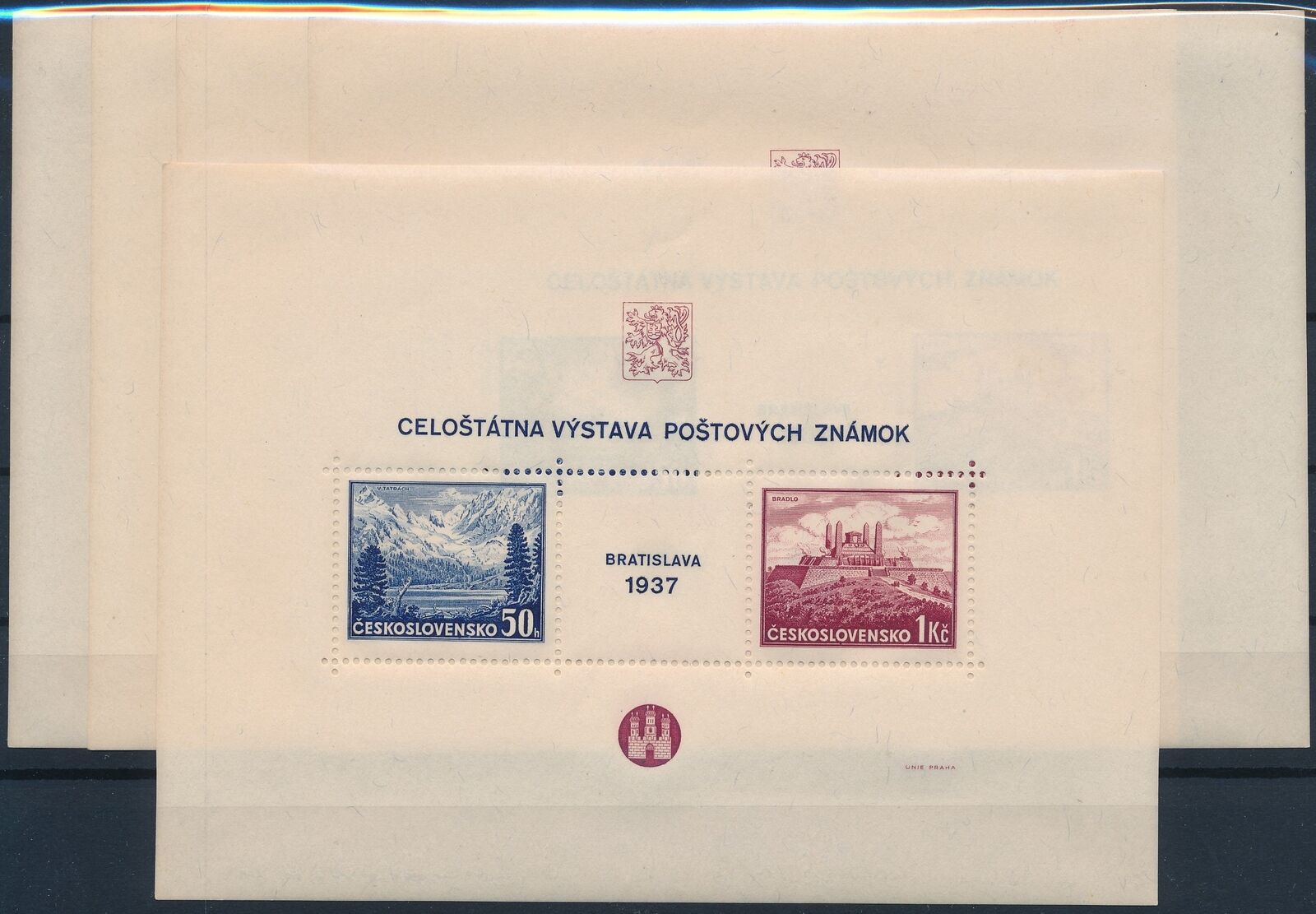 [PG10162] Czechoslovakia 1937 good sheets (5) very fine MNH