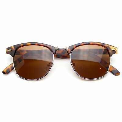 Vintage Club Inspired Master Half Frame Rimless Sunglasses