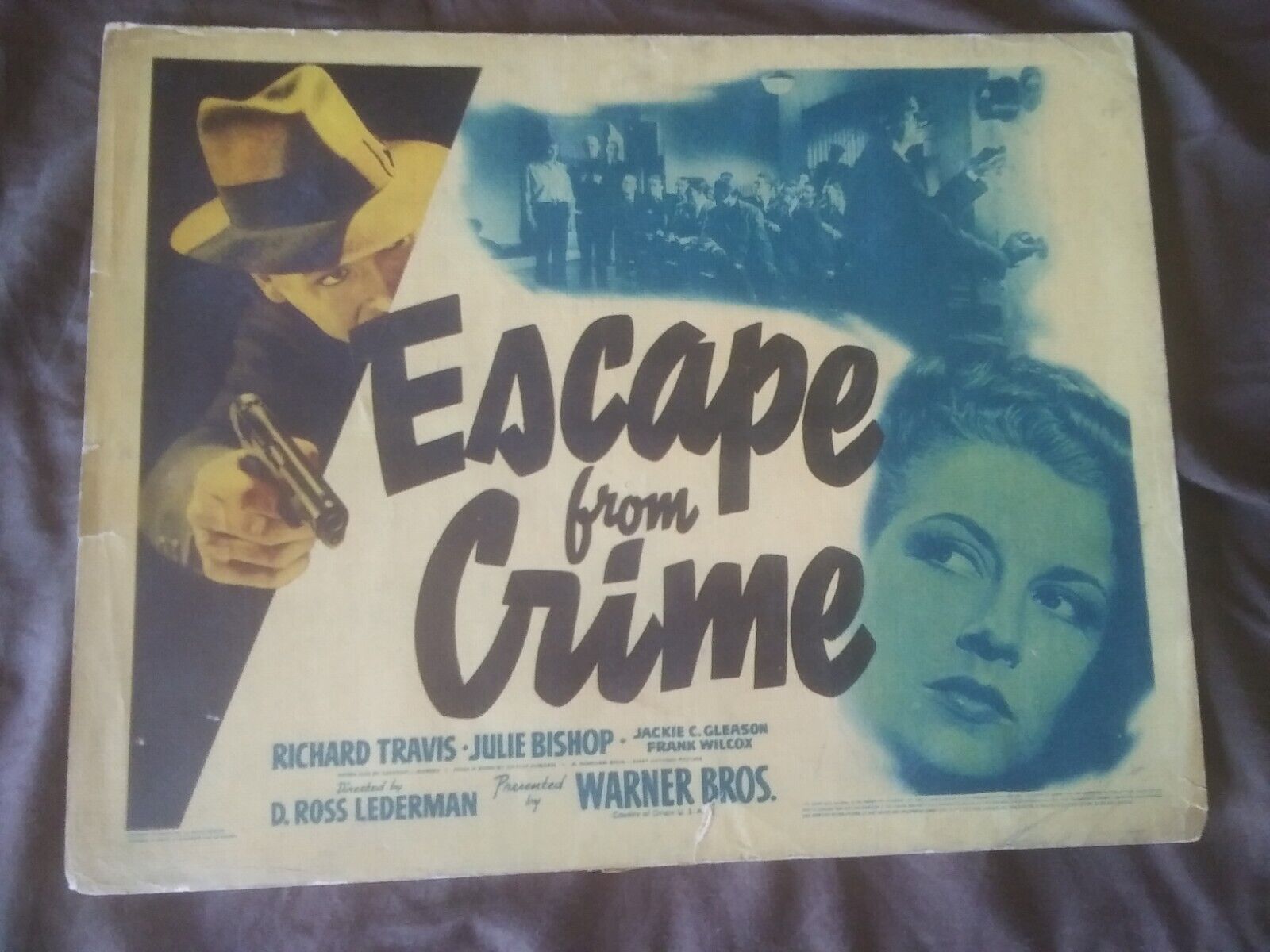 Escape From Crime, 1942, Title Lobby Card, Richard Travis, Julie Bishop