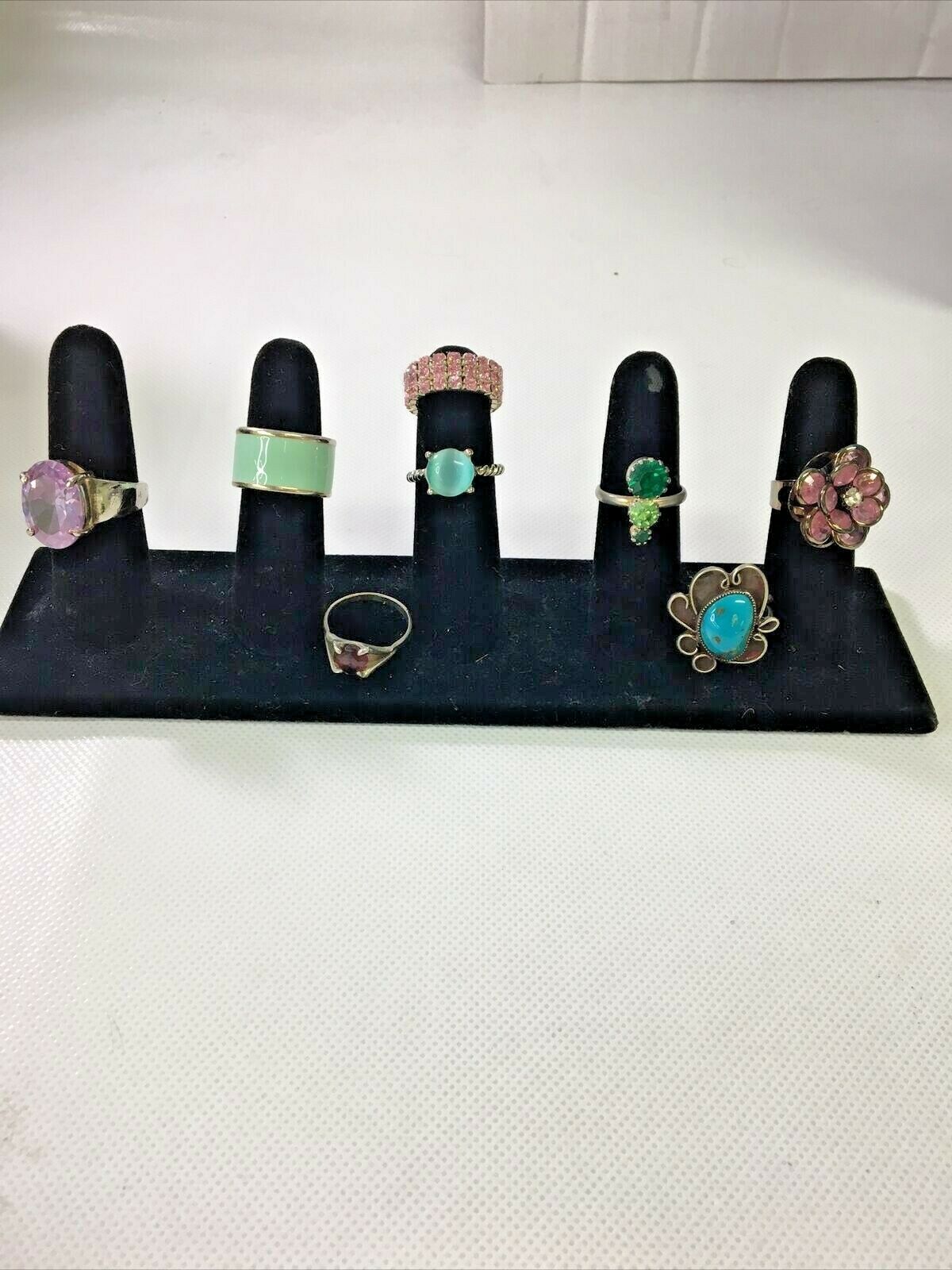 Pink And Green color ring lot of 8