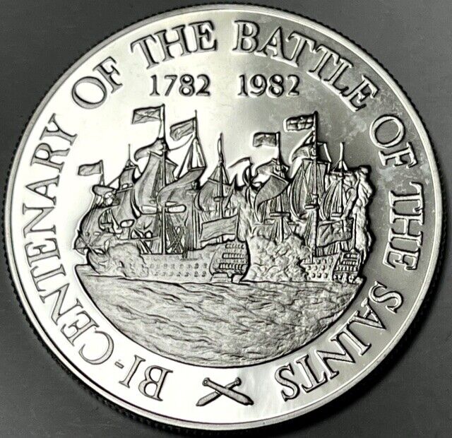 Saint Lucia - Battle Of The Saints - Silver 10 Dollars 1982 - Km-12a - Proof