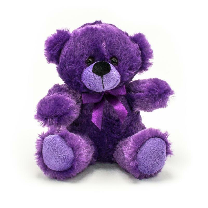 6" Purple Plush Teddy Bear Stuffed Animal Toy Gift New