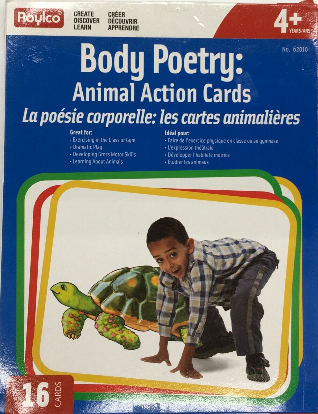 Body Poetry 16 animal action cards colorful 4+ years ROYLCO INC 10.75” X 8.25”