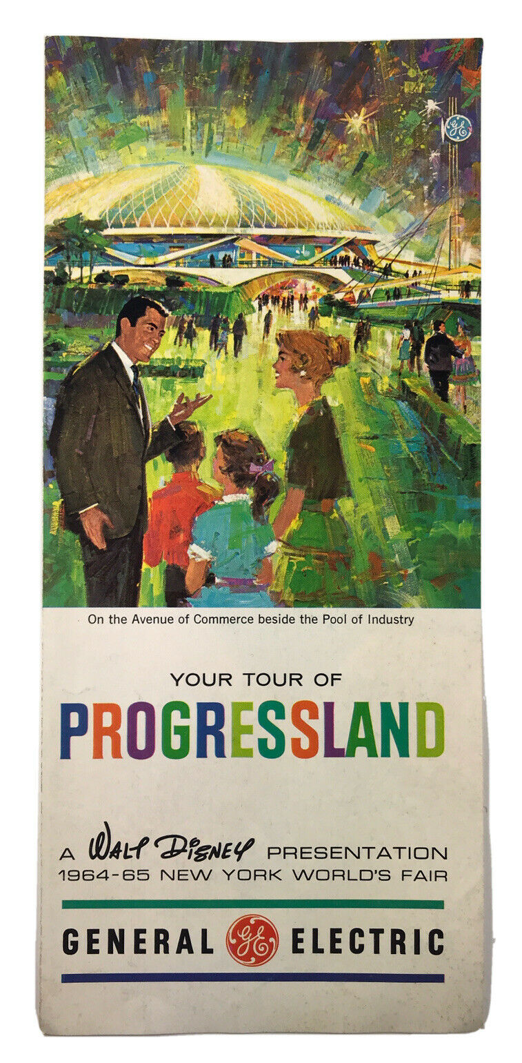 Walt Disney PROGRESSLAND General Electric 1964 NY World's Fair Tour Pamphlet
