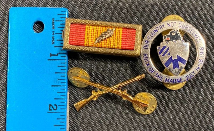 1960s'/70s' U.s. Military Vietnam War Lot (3) Metal Pins/patch (nm) #6