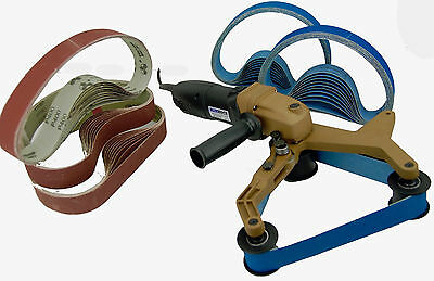 NEW BLUEROCK ® Tools 40A Pipe Polishing Belt Sander & 100 Belts fits Metabo