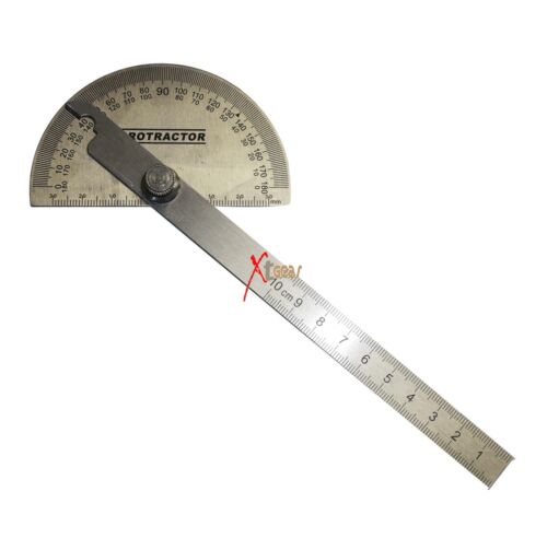 Stainless Steel Rotary Protractor Angle Rule Gauge New
