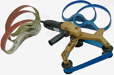 COMBO DEAL BLUEROCK ® Tools 40A Pipe Polisher Grind Sander & 25 Belts fit Metabo
