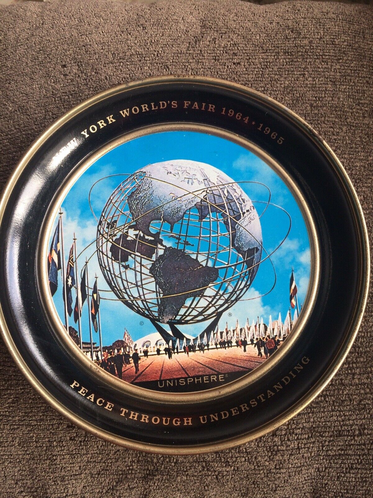 1964-1965 New York World's Fair Unisphere Metal Plate (Used)