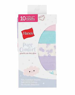 Hanes Toddler Girls' Pure Comfort Briefs 10-Pack