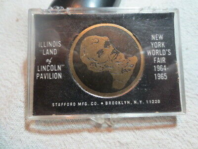 new york world's fair 1965 illinois land of lincoln pavilion souvenir coin